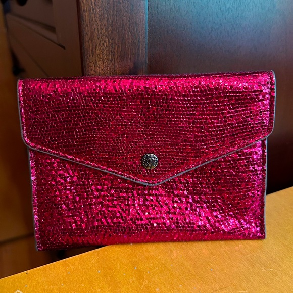 MZ Wallace Handbags - Mz Wallace Red  Sparkle Leather Greta Wallet